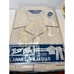 Vintage Troy Hill Flannel Pajamas Set Long Sleeve NWT XLarge